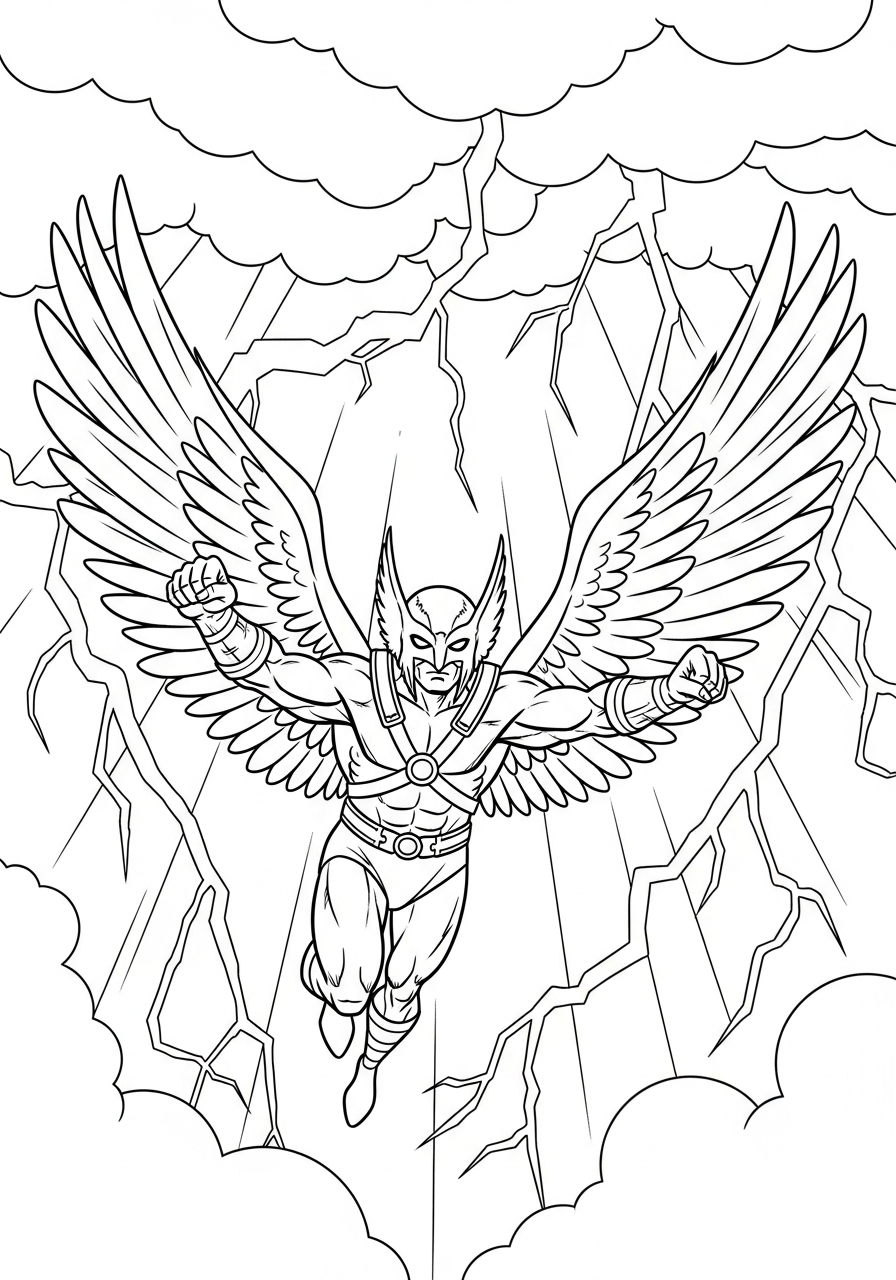 Hawkman 5 disegni Hawkman da colorare pdf