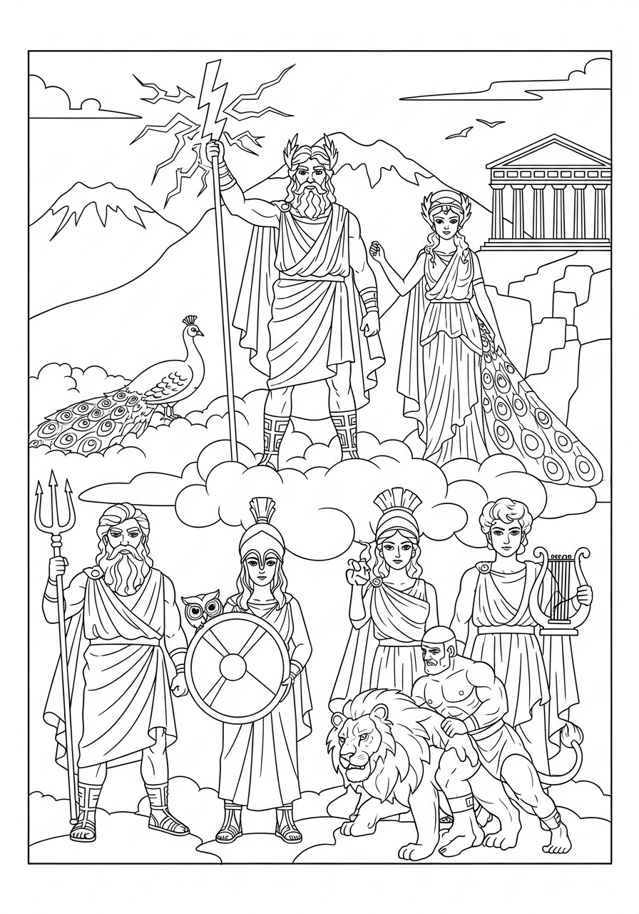 Mitologia Greca 21 immagine di Mitologia Greca da colorare