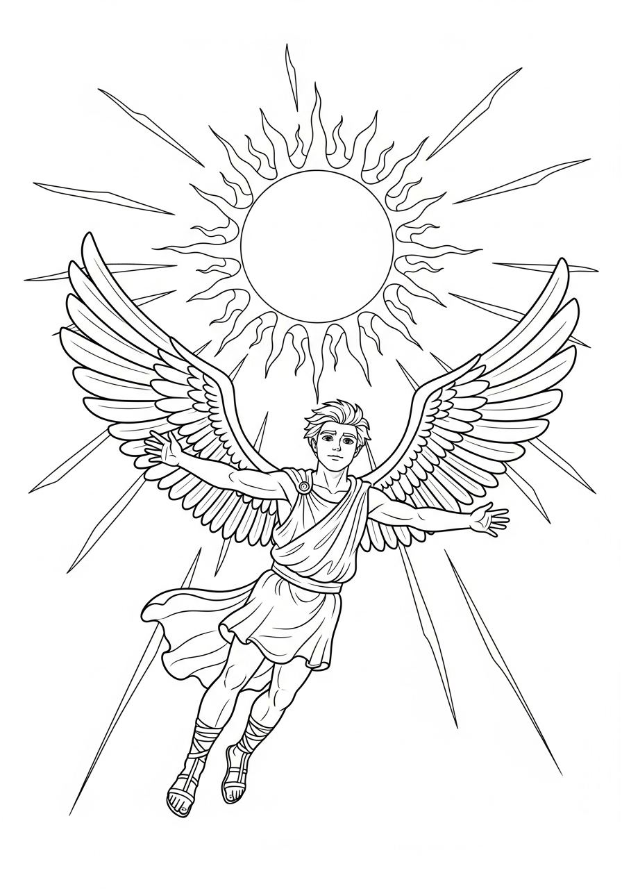 Mitologia Greca 4 Mitologia Greca disegno da colorare facile