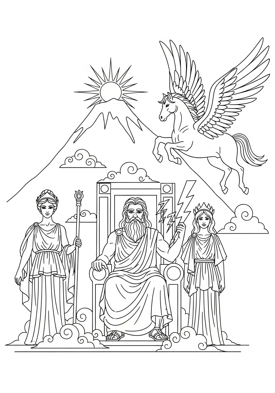 Mitologia Greca 20 disegni di Mitologia Greca da colorare da stampare 1