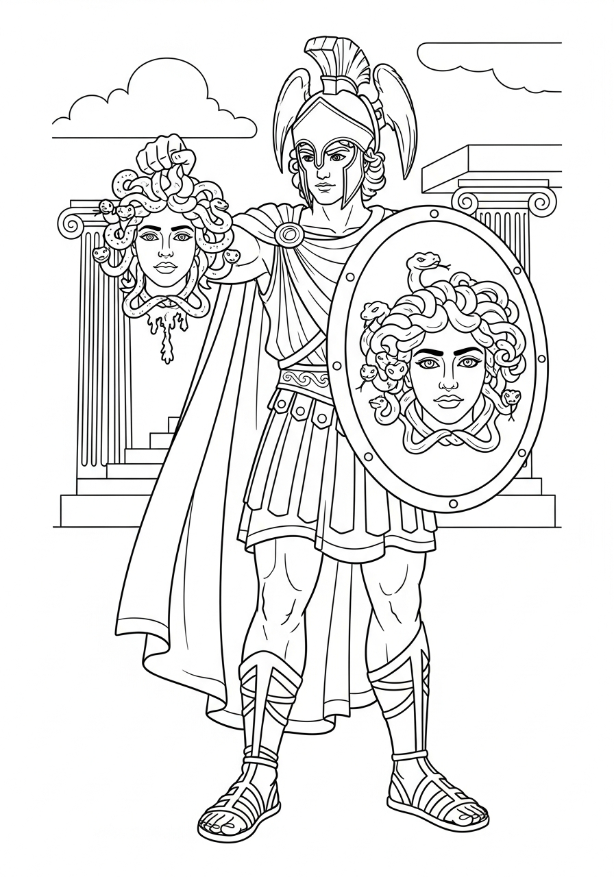 Mitologia Greca 14 da colorare Mitologia Greca disegno facile bambini