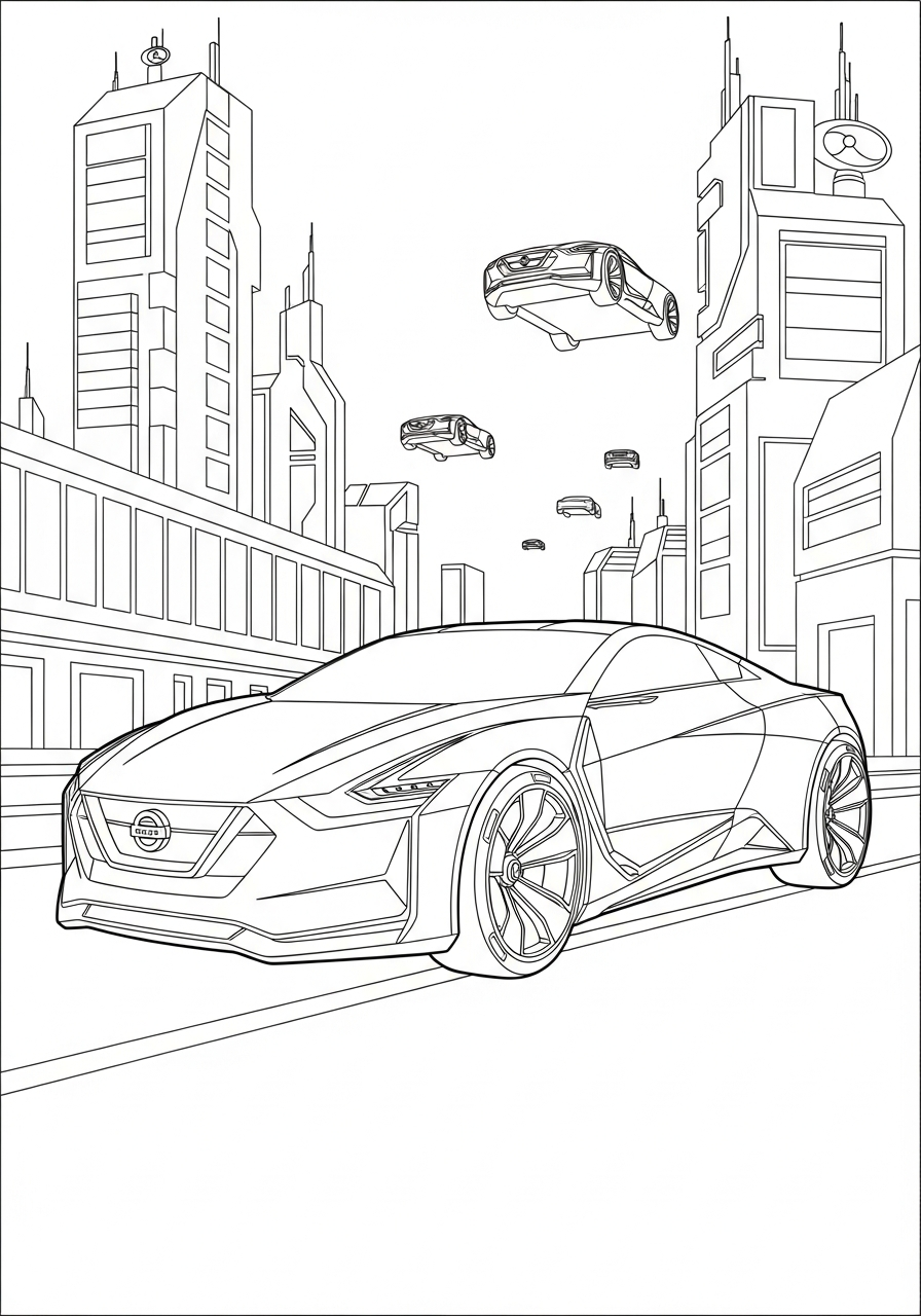 immagini di Nissan da colorare per bambini 1