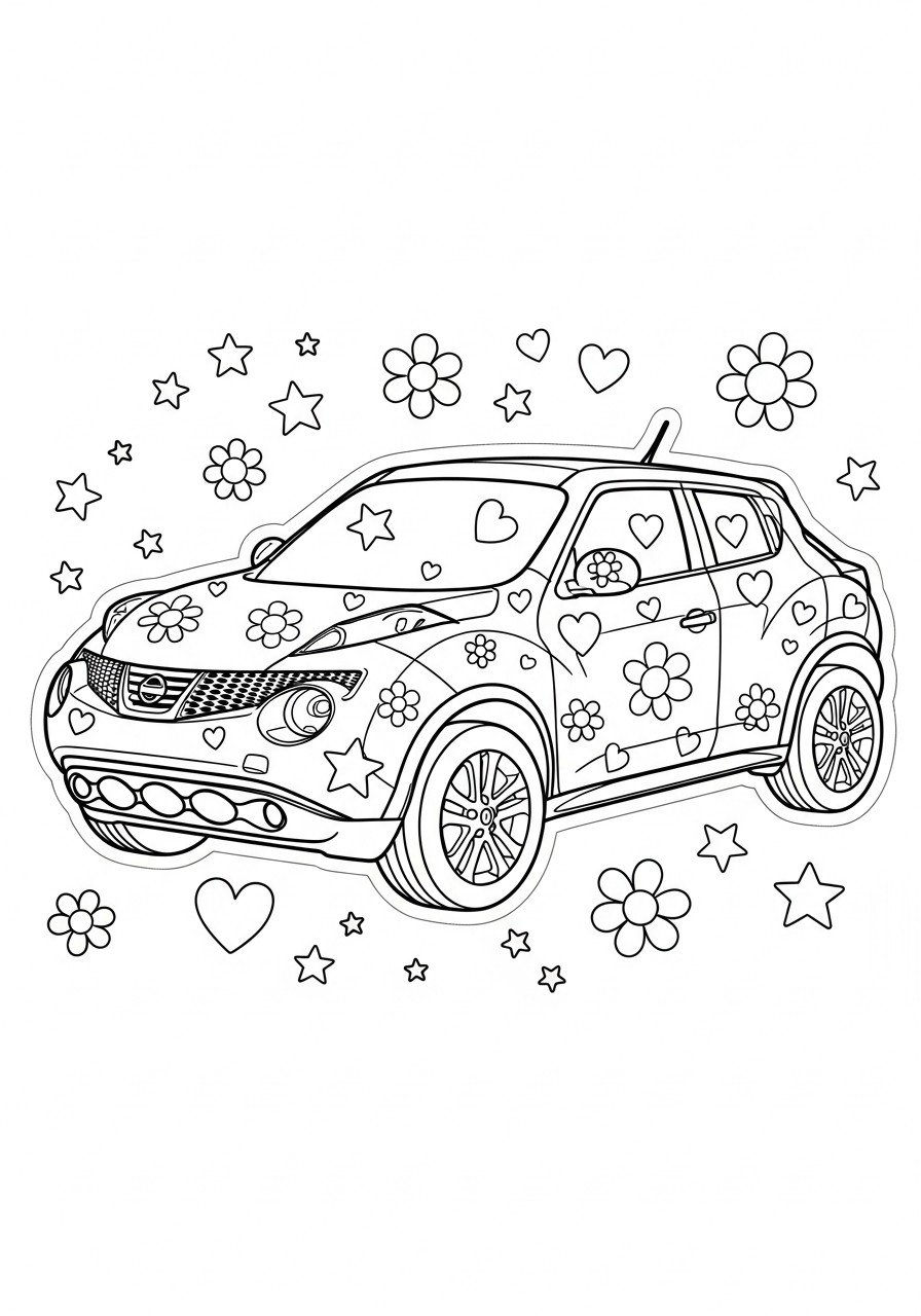 Nissan da colorare pdf gratis