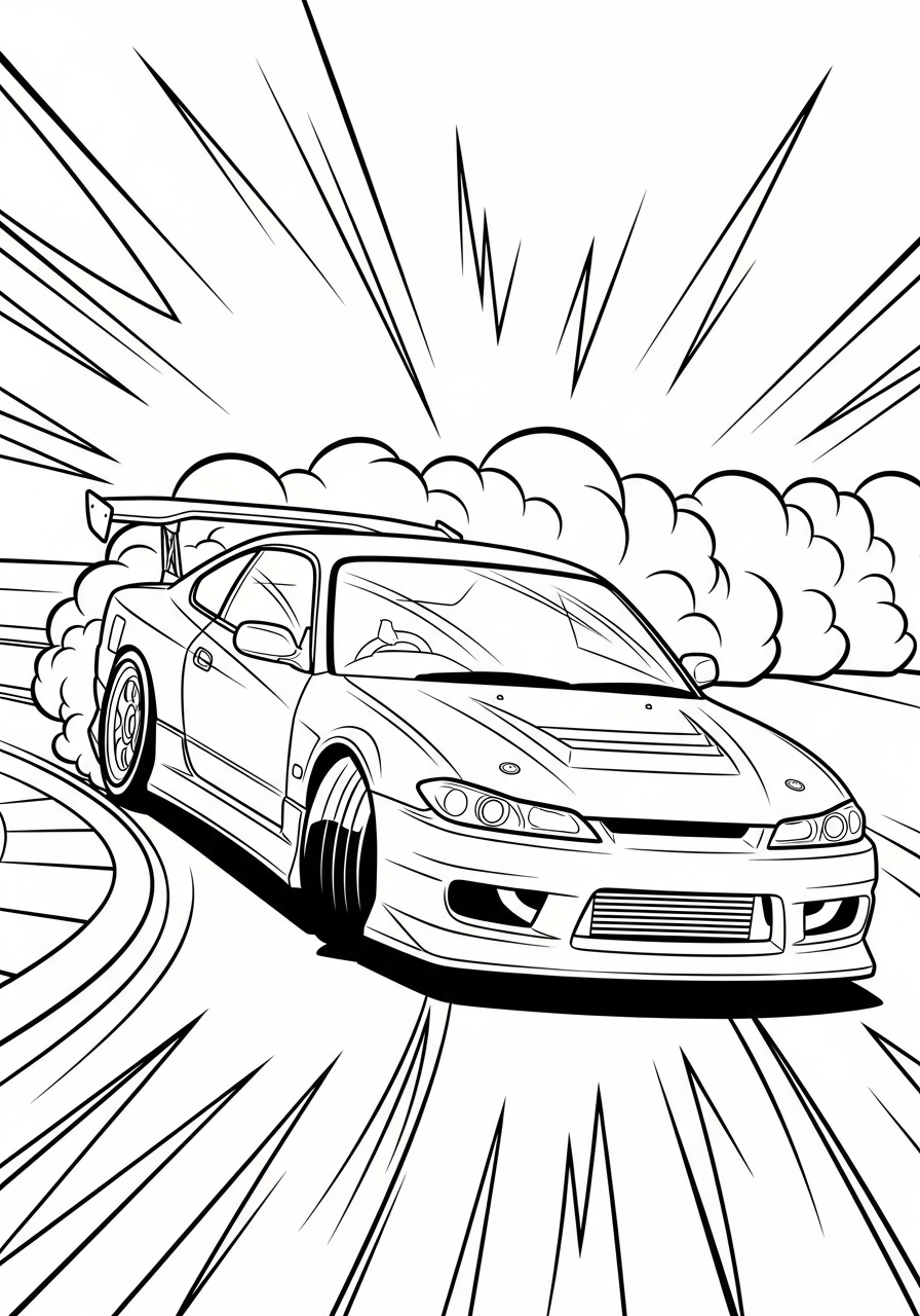 disegni Nissan da colorare per bambini