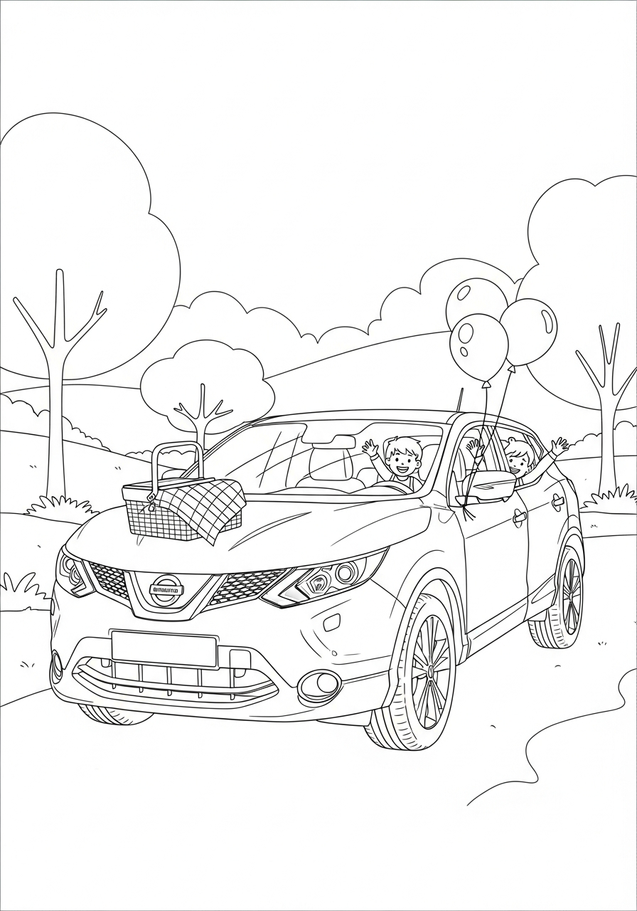 Nissan immagini da colorare per bambini