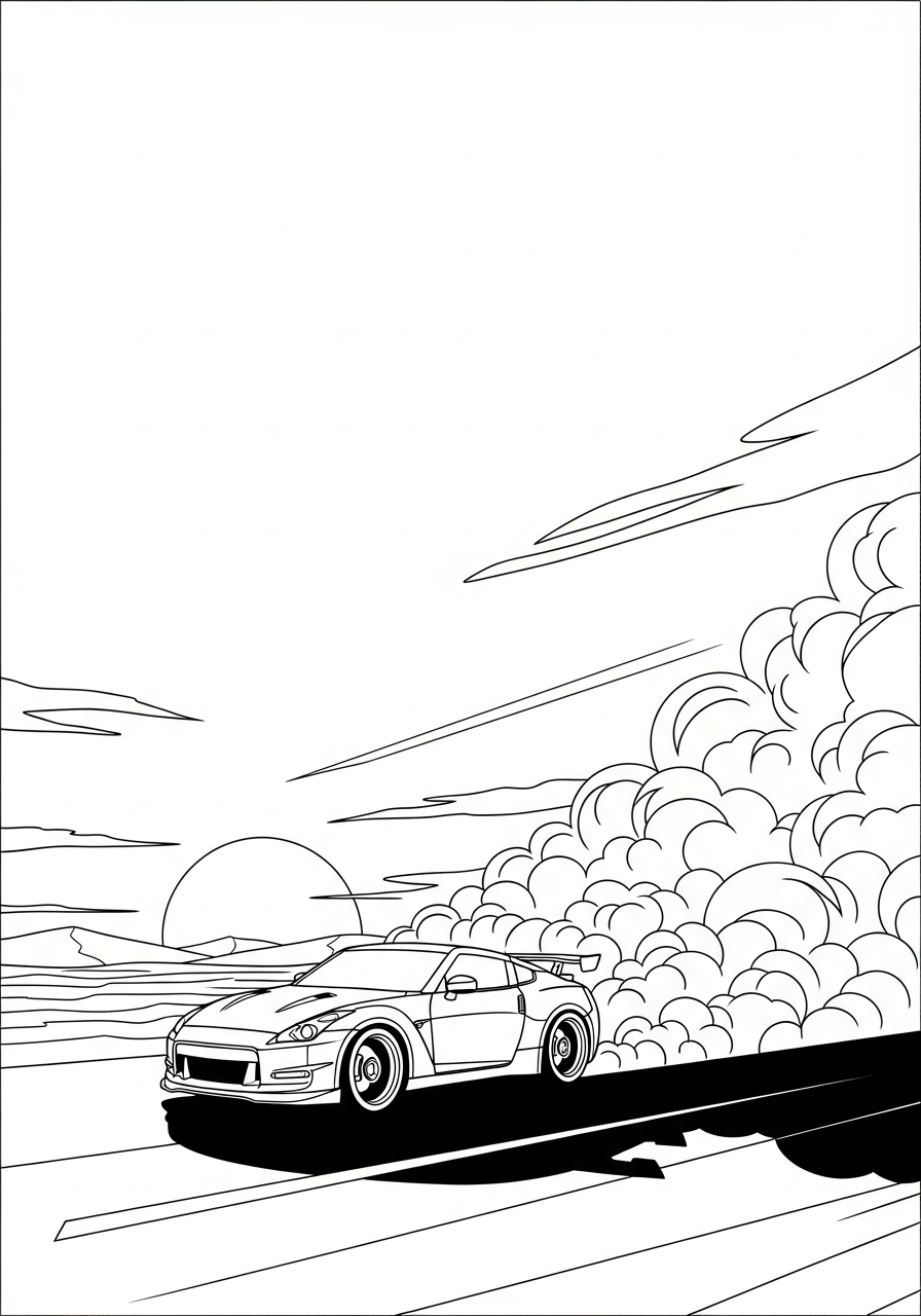 Nissan disegno da colorare