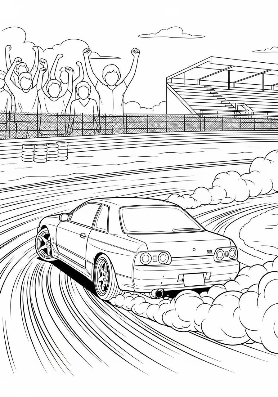 Nissan da stampare e colorare per bambini 1