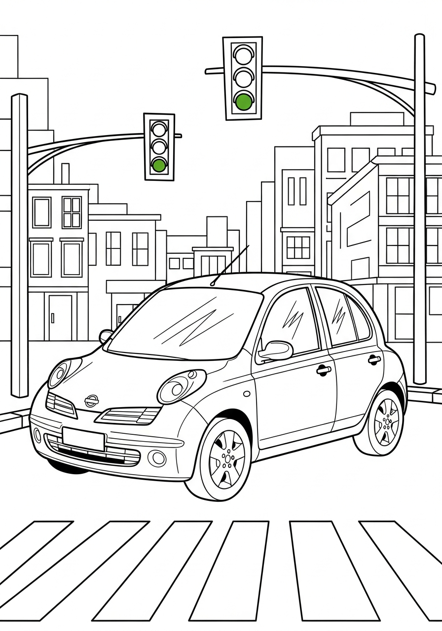 Nissan da stampare e colorare per bambini