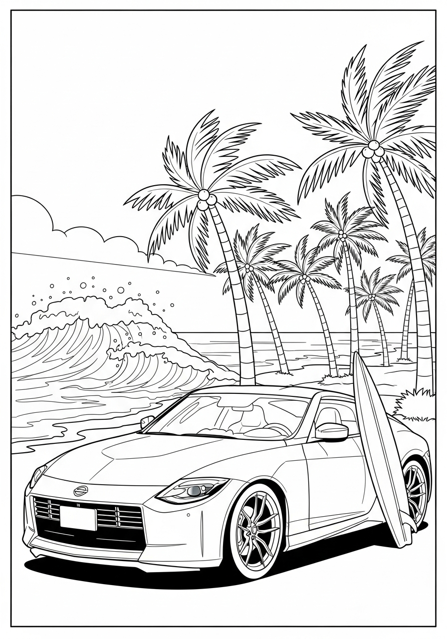 da colorare Nissan disegno facile bambini