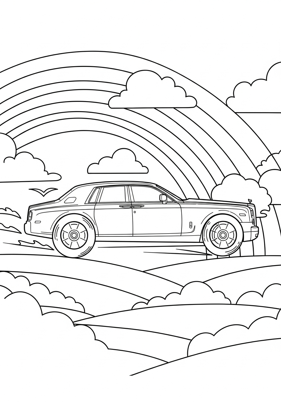 Rolls Royce da colorare e stampare 1