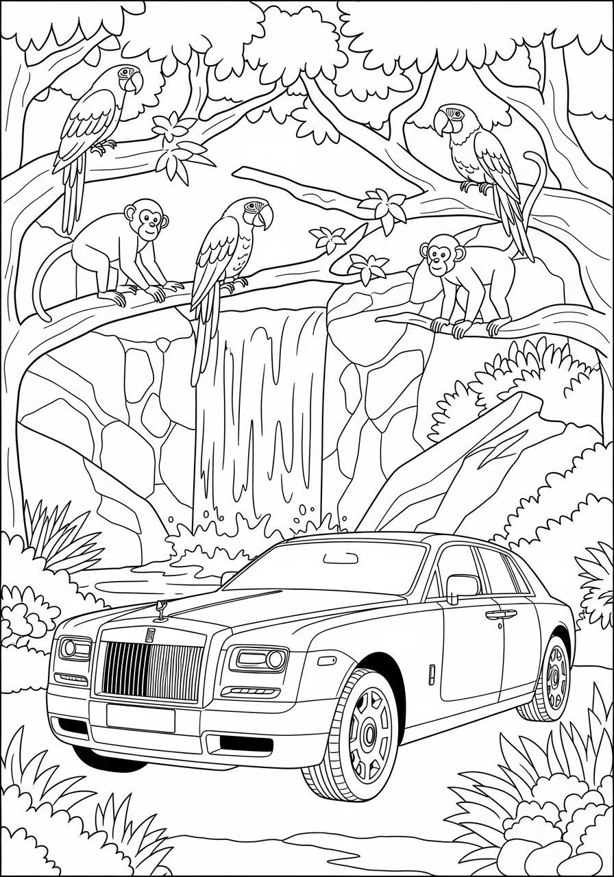 disegni di Rolls Royce da colorare per bambini