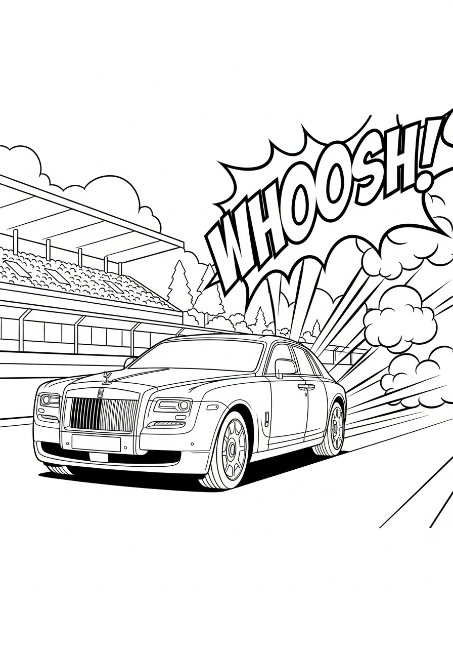 immagine da colorare Rolls Royce