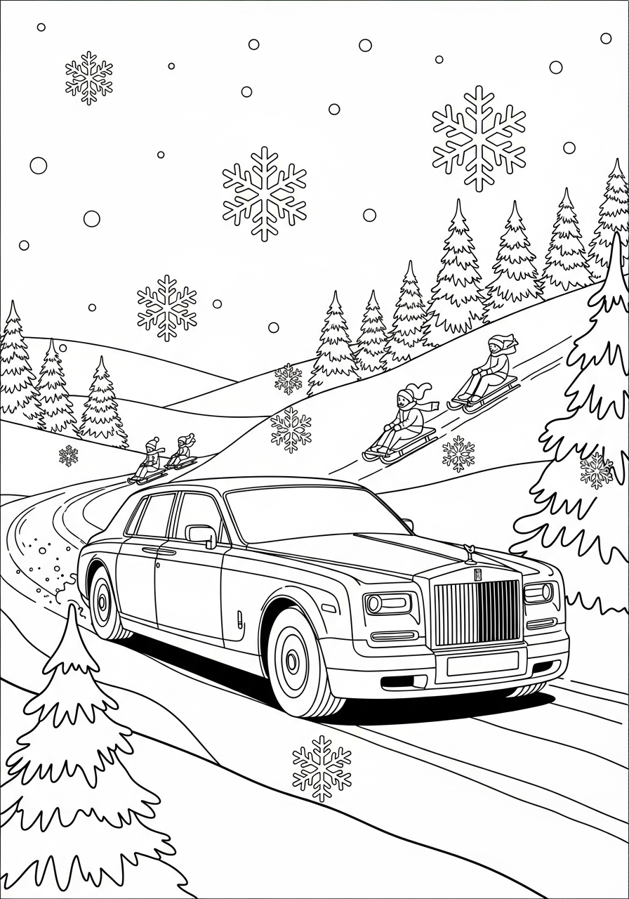 disegni da colorare Rolls Royce per bambini