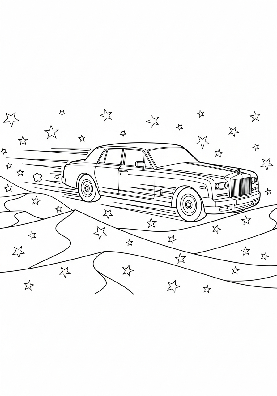 Rolls Royce da colorare pdf