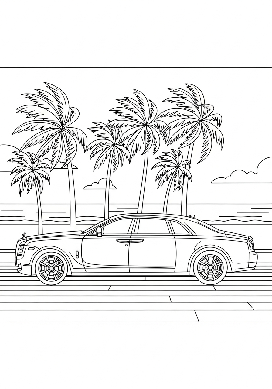 Rolls Royce da stampare e colorare gratis