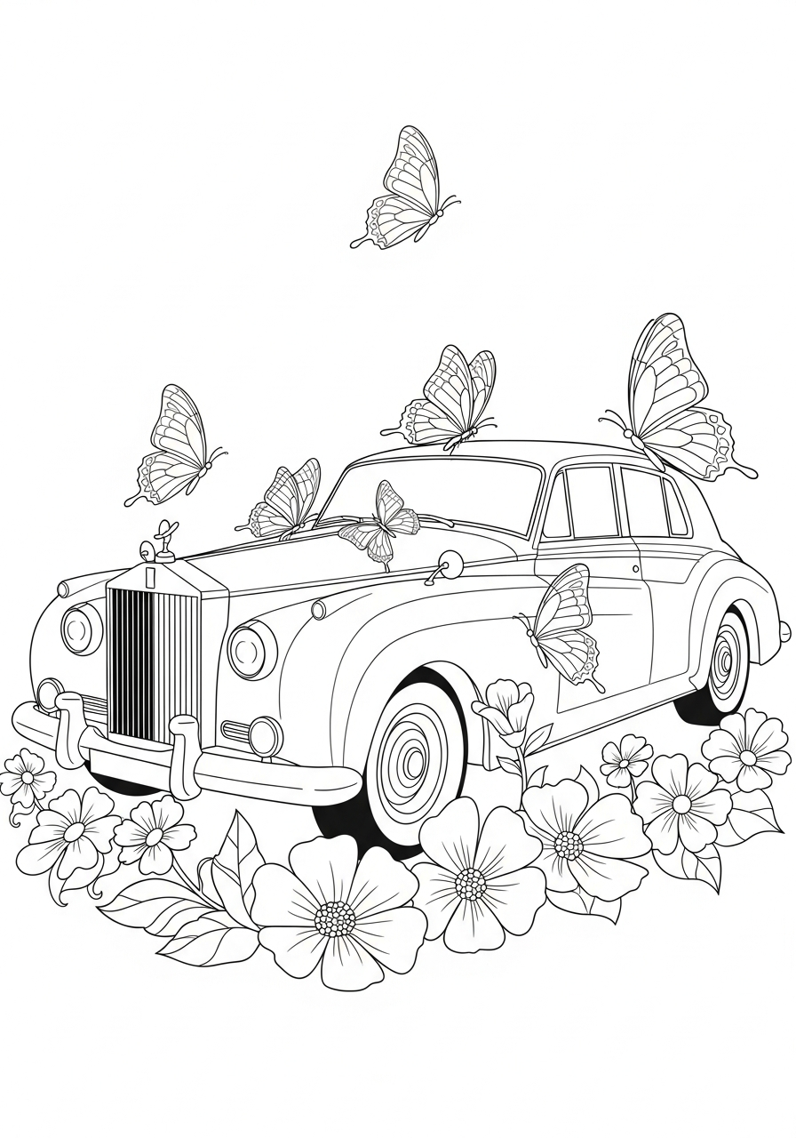 disegni Rolls Royce da colorare online
