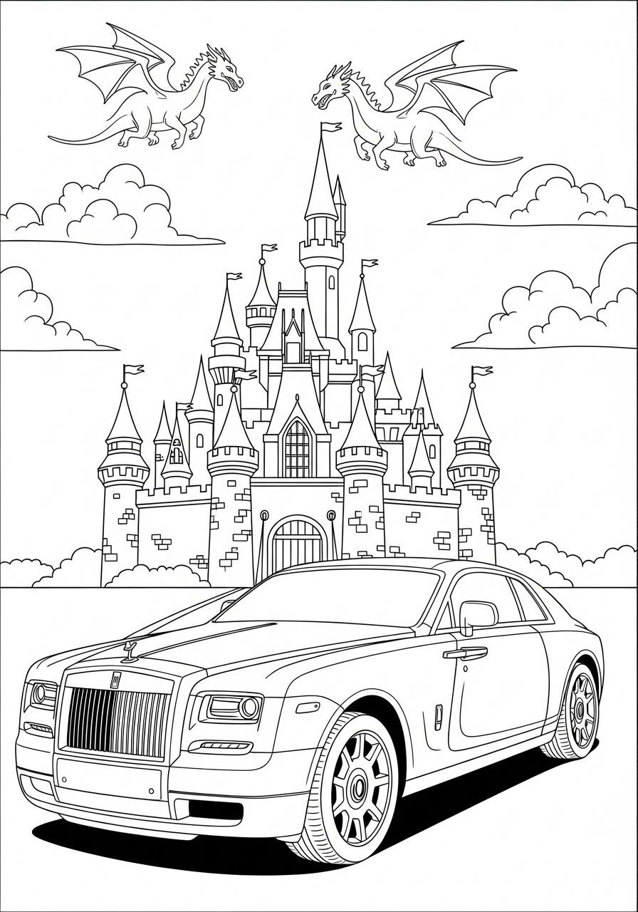 Rolls Royce disegni da colorare per bambini maschi
