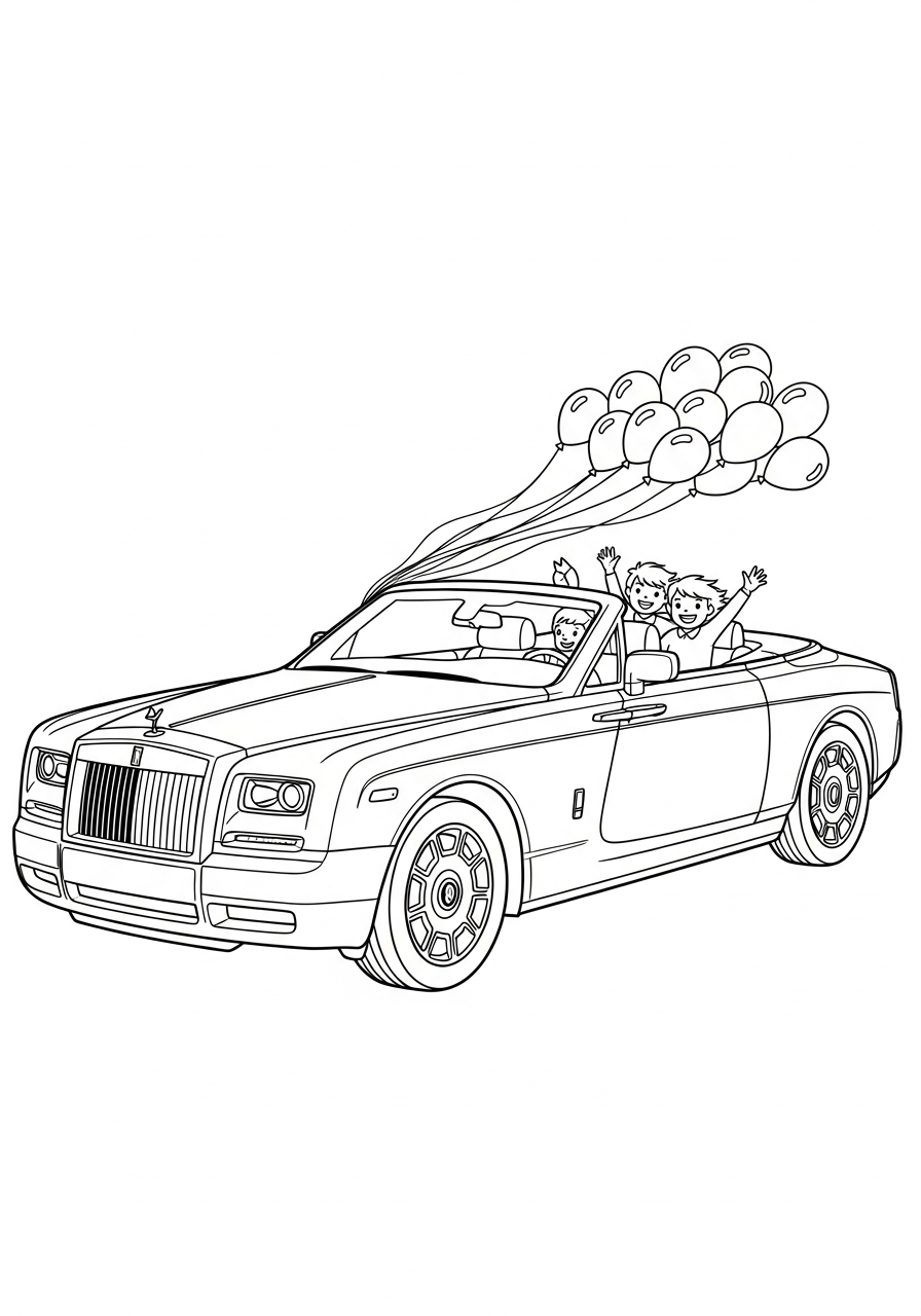 Rolls Royce da colorare e stampare