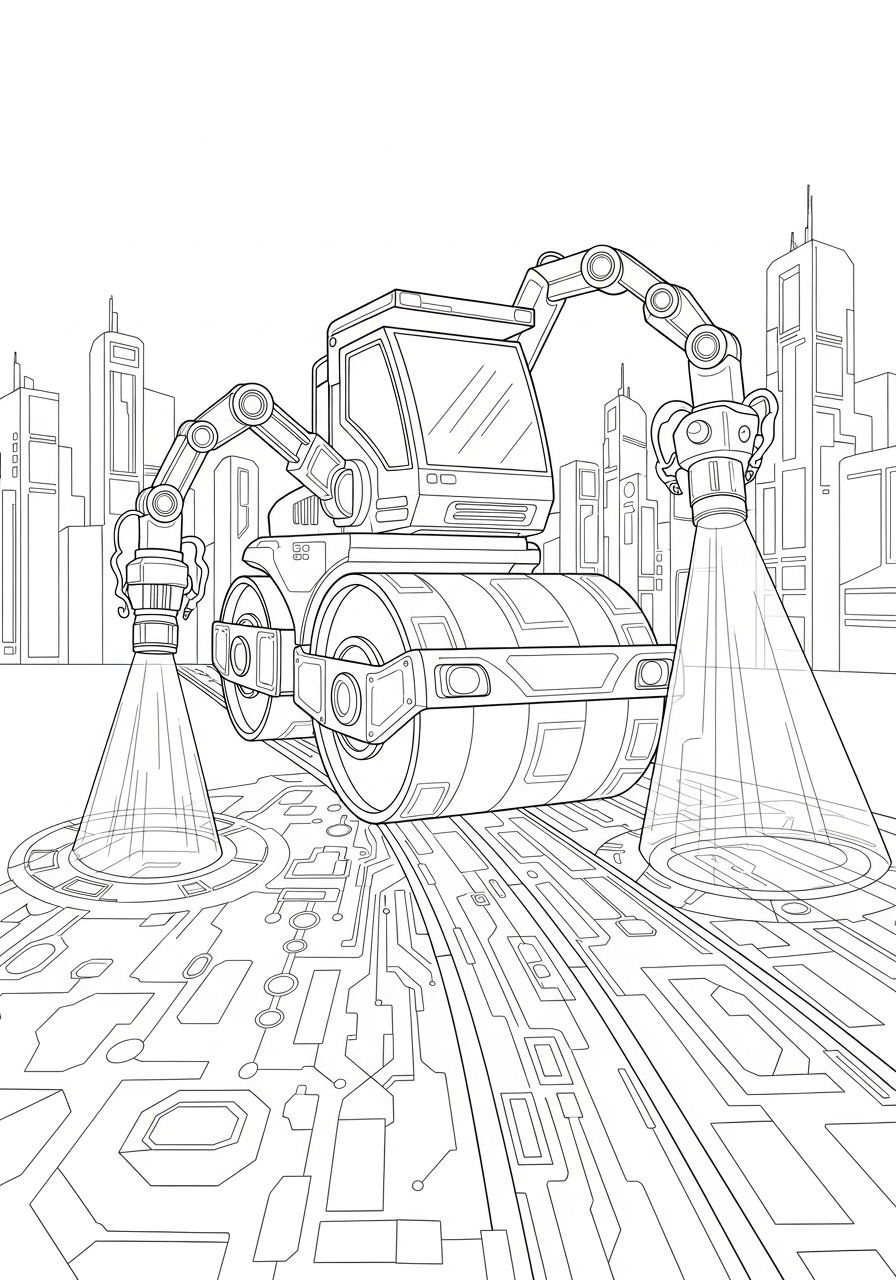 Rullo Compressore 11 Rullo Compressore da colorare bambini