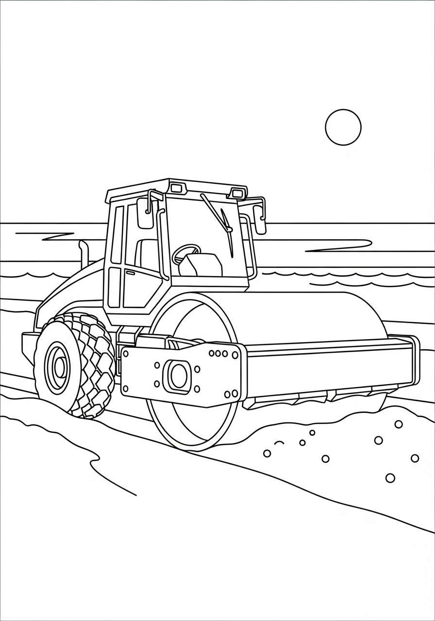 Rullo Compressore 10 disegno Rullo Compressore da colorare e stampare