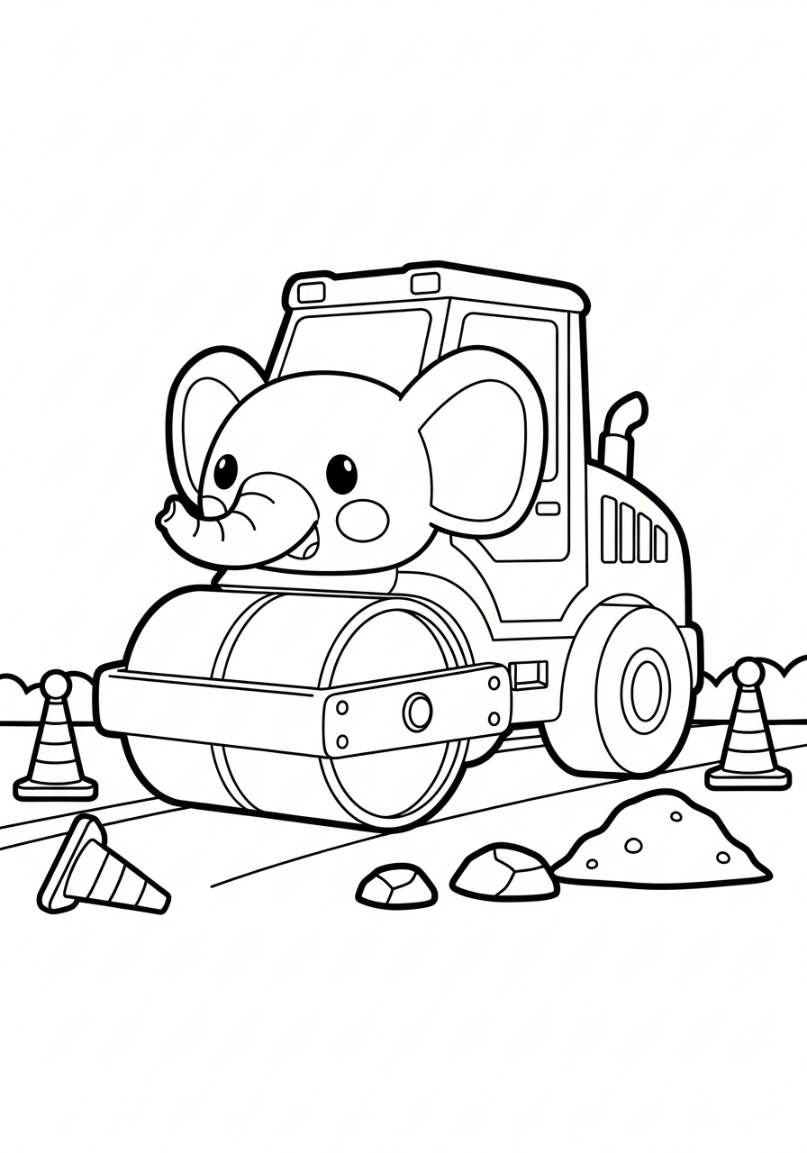 Rullo Compressore 9 disegni da colorare Rullo Compressore