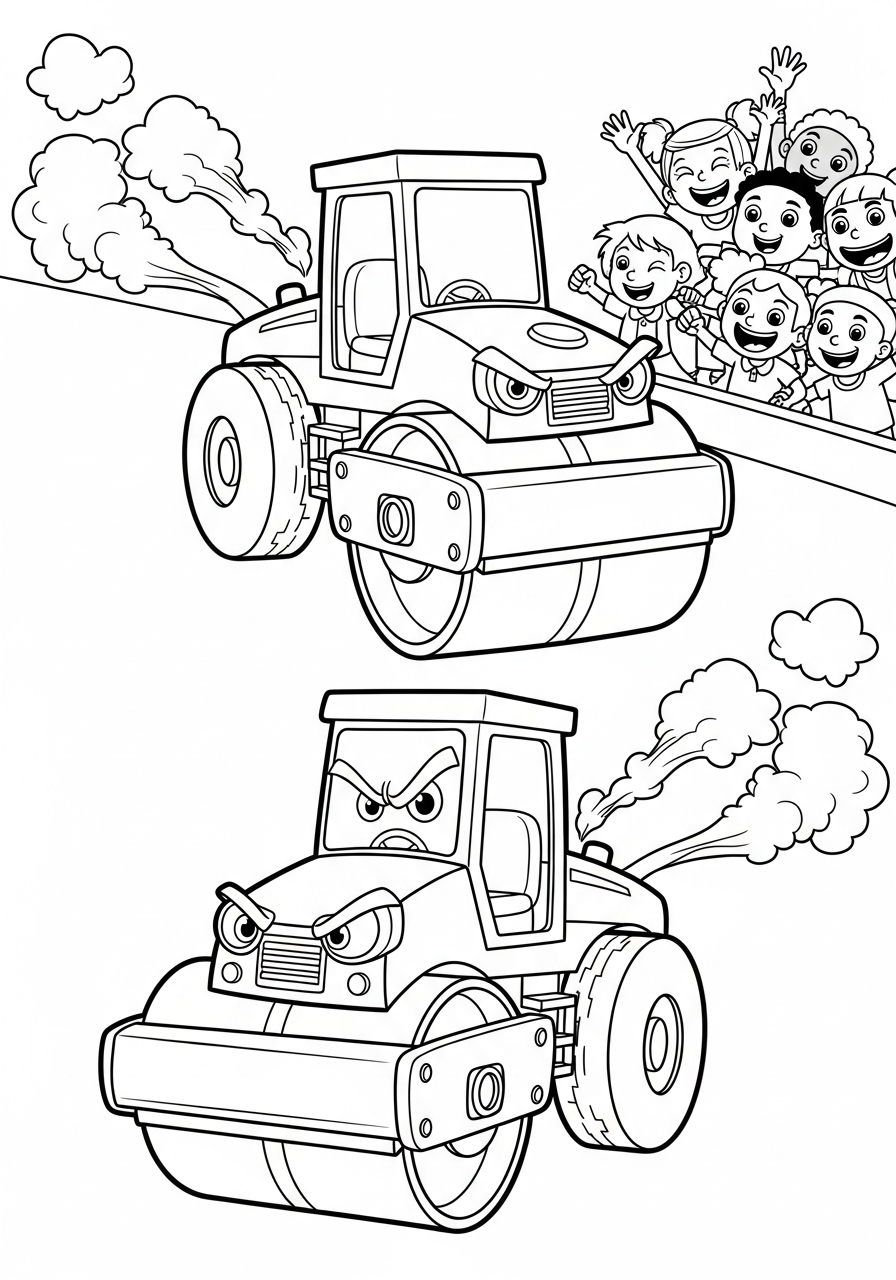 Rullo Compressore 6 disegni di Rullo Compressore da colorare e stampare gratis