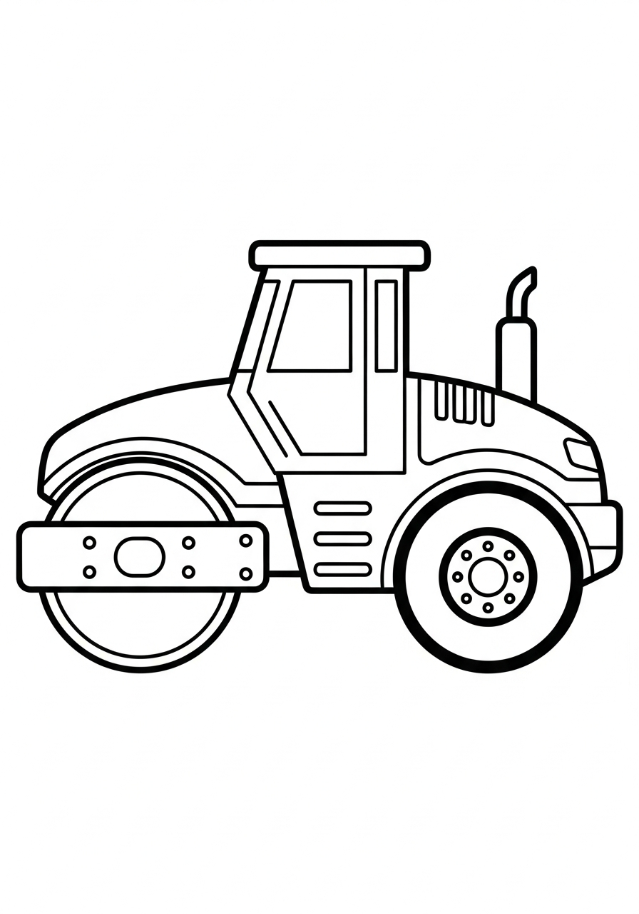 Rullo Compressore 20 disegni di Rullo Compressore da colorare per bambini