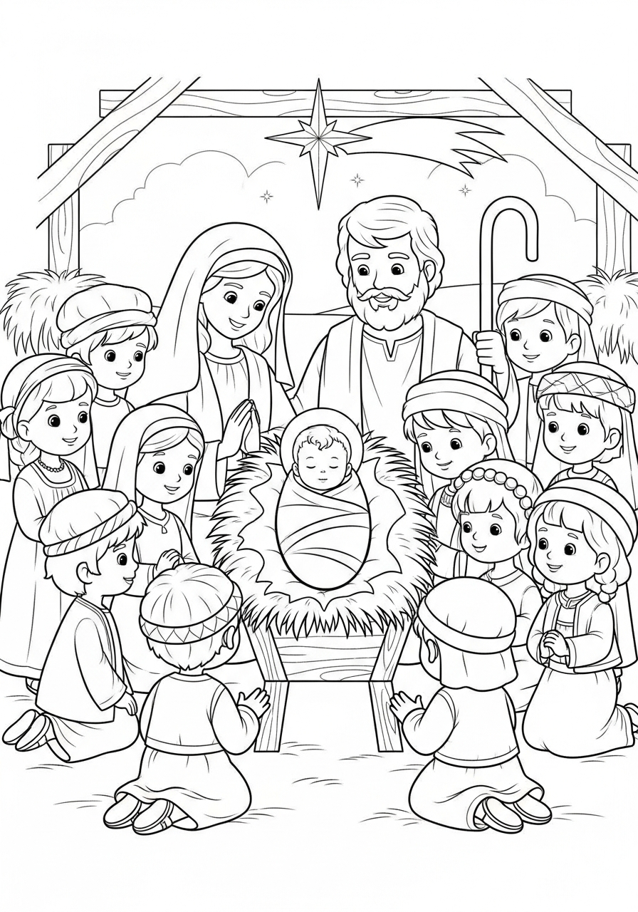 Sacra Famiglia 3 disegni Sacra Famiglia da colorare