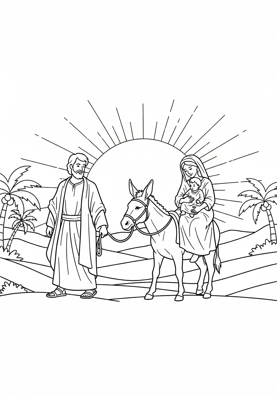 Sacra Famiglia 11 Sacra Famiglia disegni da colorare per bambini maschi