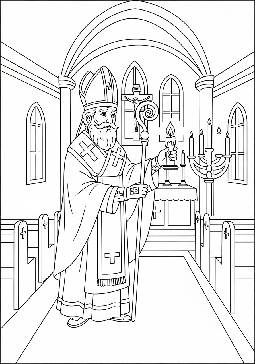 San Nicola 13 immagini di San Nicola da stampare e colorare