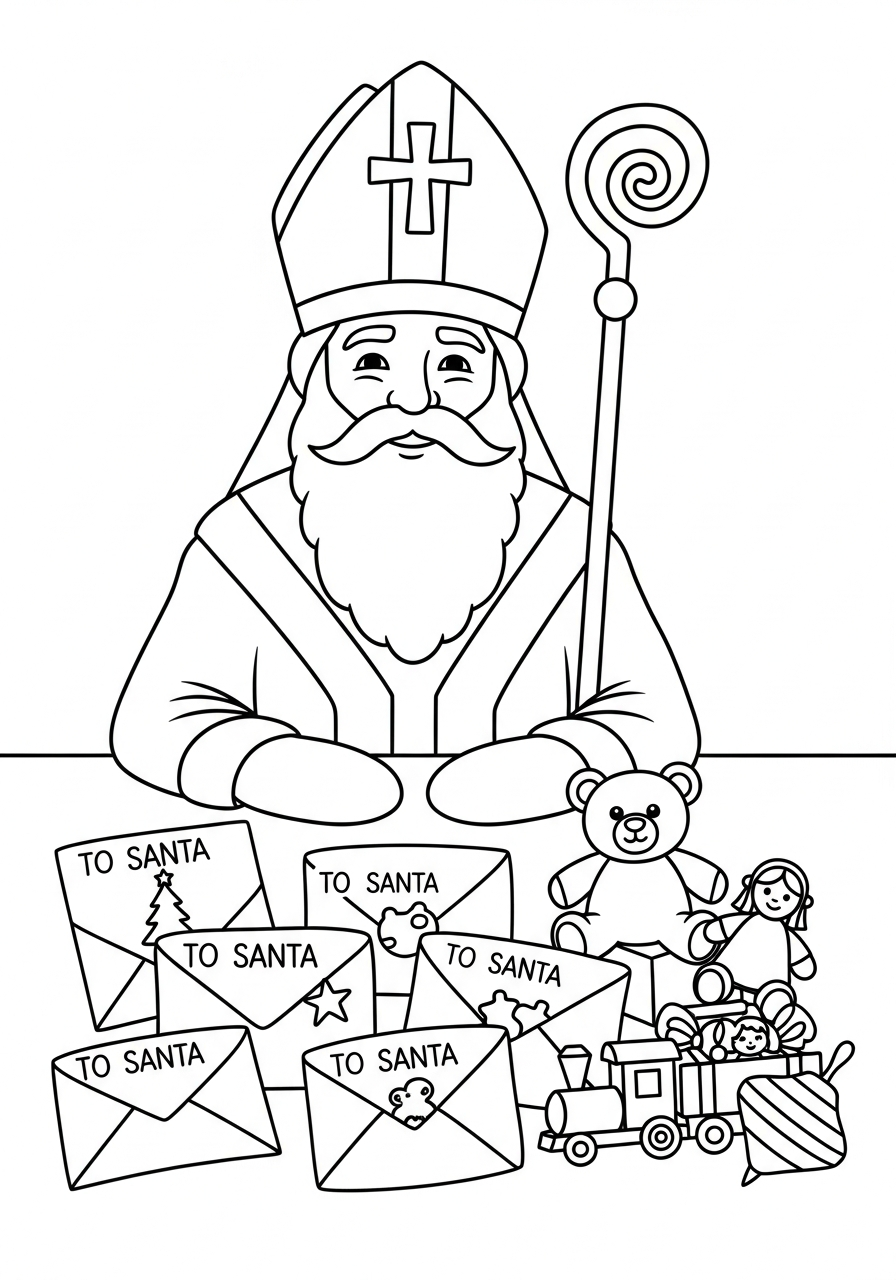 San Nicola 12 da colorare San Nicola disegno facile bambini