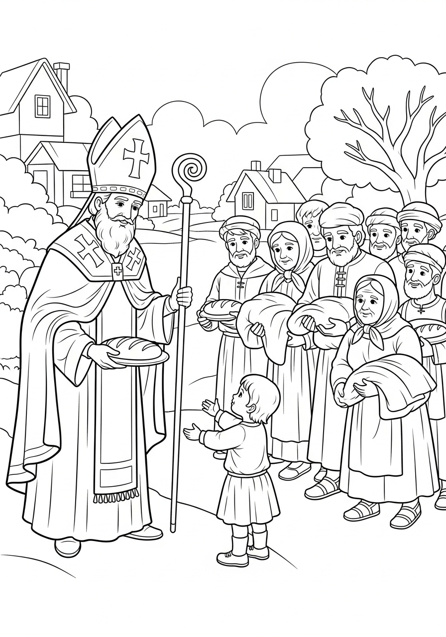San Nicola 8 disegni da colorare gratis per bambini di San Nicola