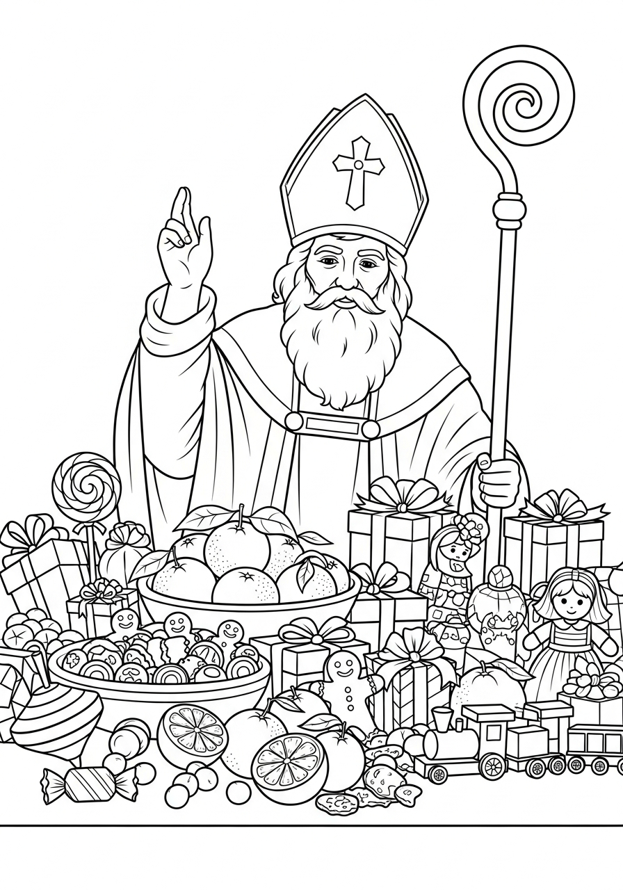 San Nicola 7 disegni San Nicola da colorare e stampare