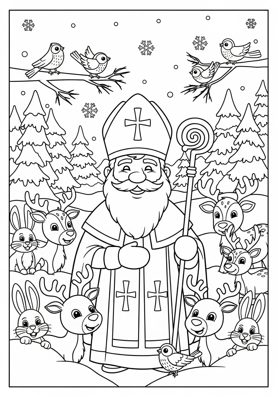 San Nicola 5 San Nicola da colorare