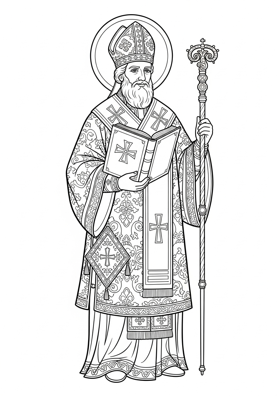 San Nicola 4 disegno San Nicola da colorare