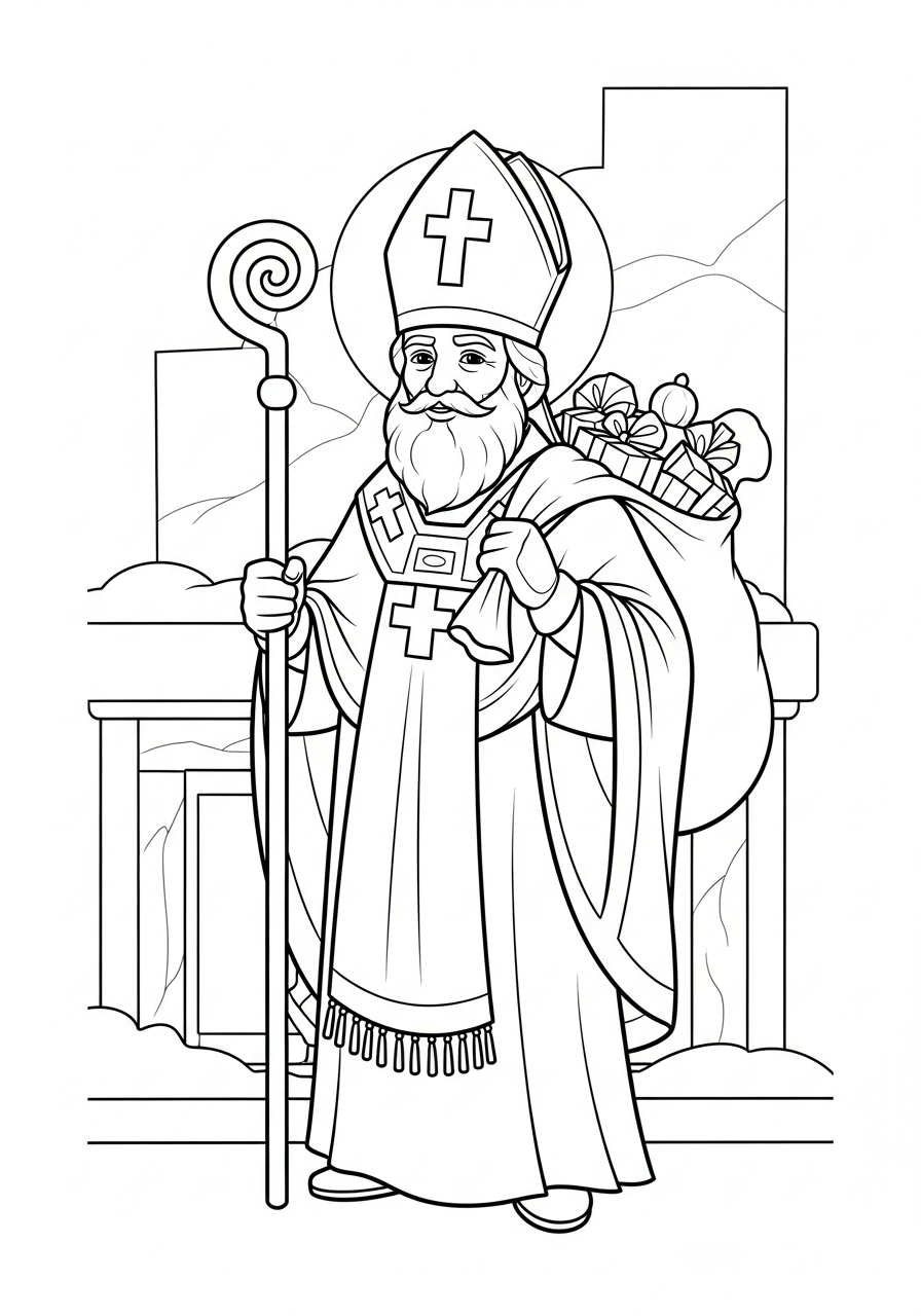San Nicola 21 San Nicola da stampare e colorare gratis