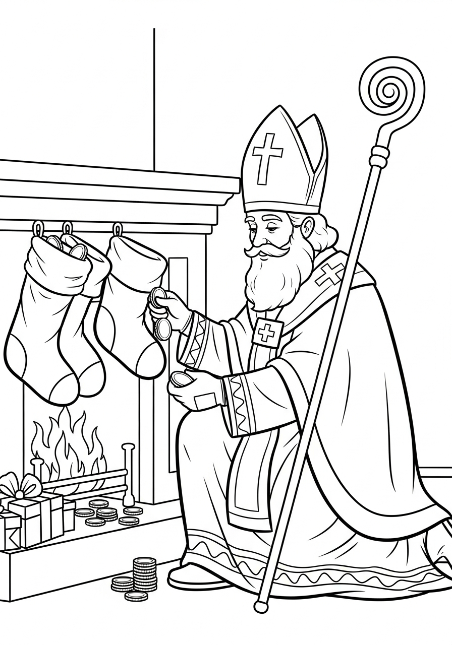 San Nicola 18 disegni da colorare San Nicola da stampare