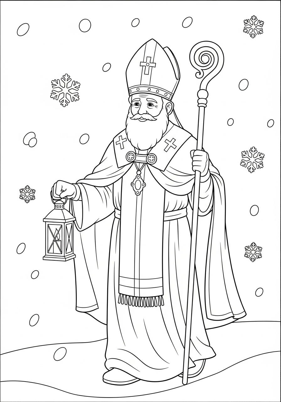San Nicola 17 disegno San Nicola da colorare per bambini