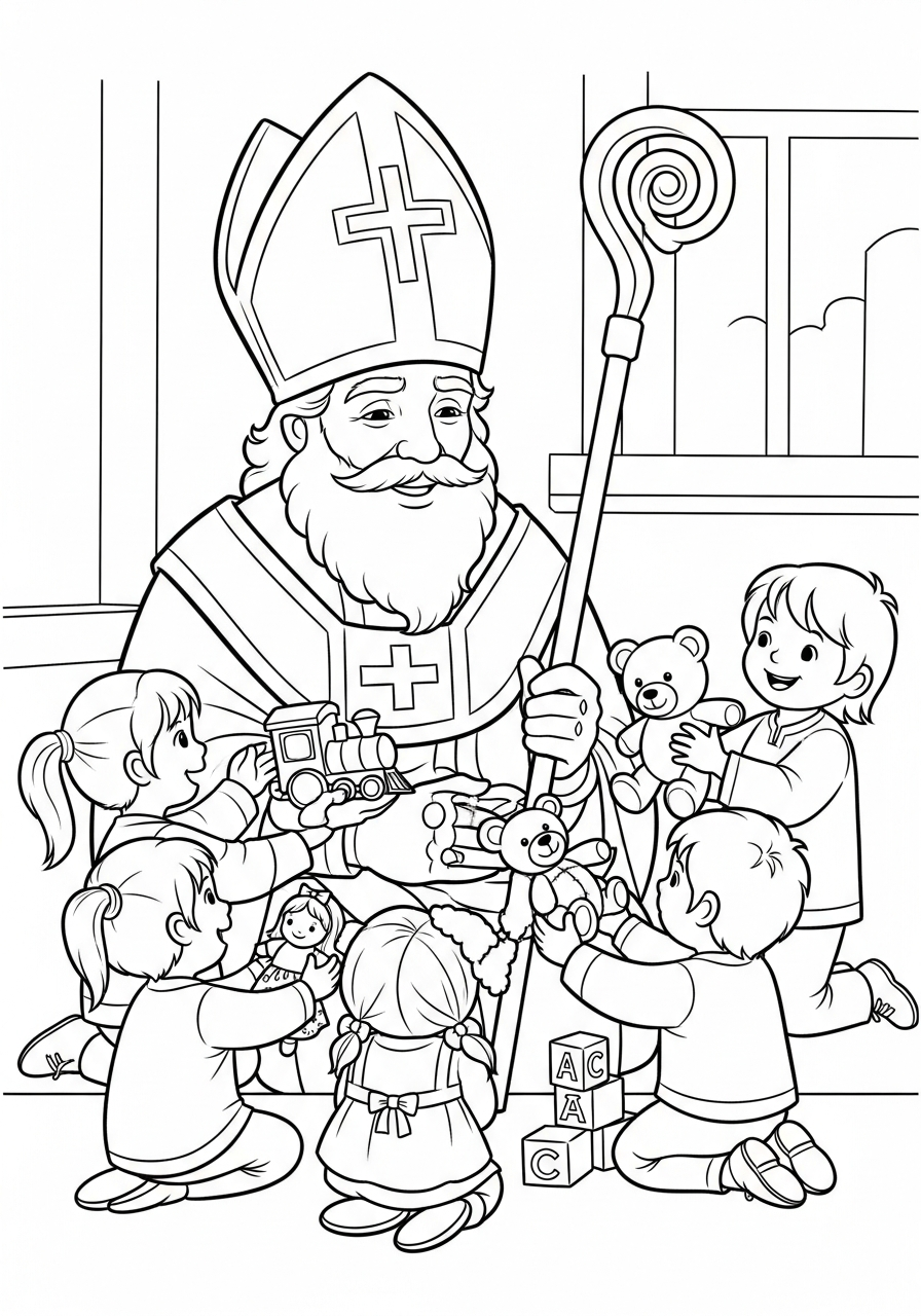 San Nicola 15 San Nicola da colorare facile