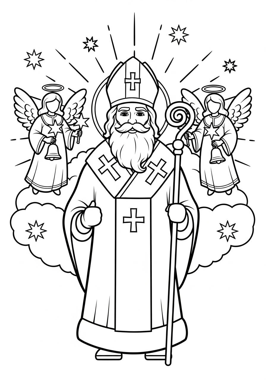San Nicola 14 pdf stampare San Nicola da colorare