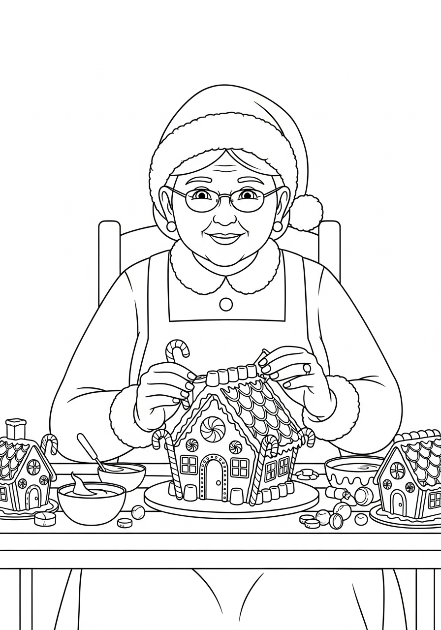 disegni di Signora Natale da colorare