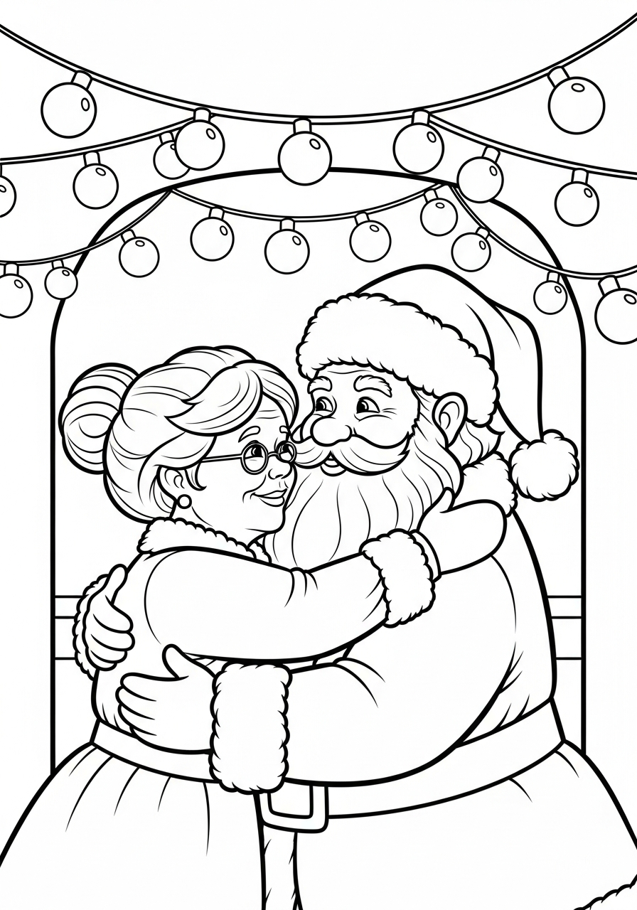 immagine da colorare Signora Natale