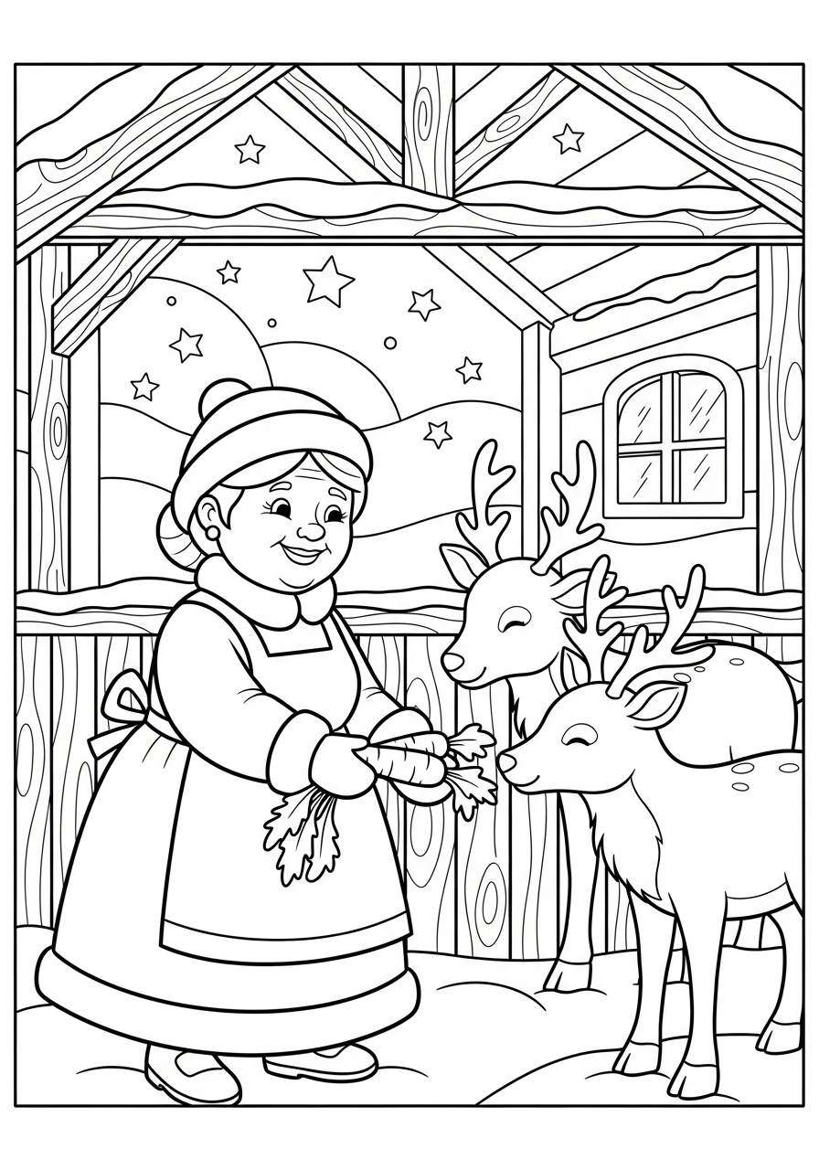 disegno Signora Natale da colorare