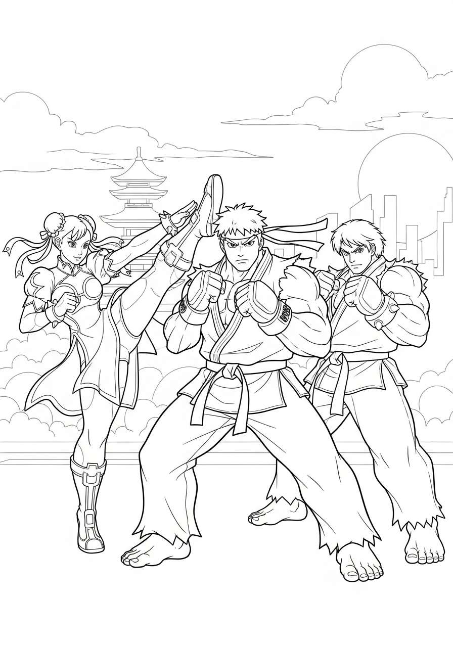 Street Fighter 21 Street Fighter da colorare e stampare gratis