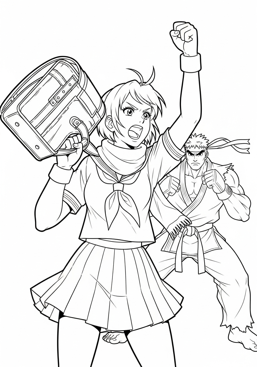 Street Fighter 7 Street Fighter da colorare e stampare 1