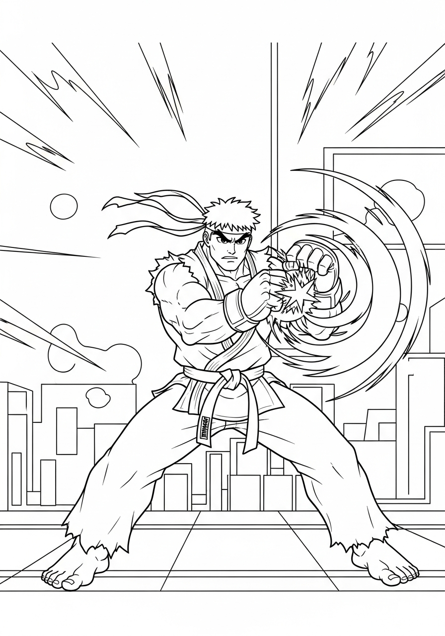 Street Fighter 20 immagine Street Fighter da colorare