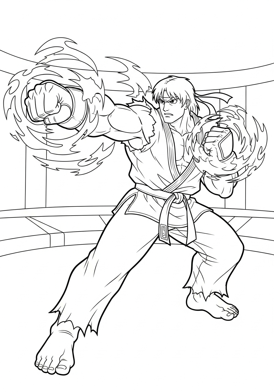 Street Fighter 19 disegno Street Fighter da colorare e stampare