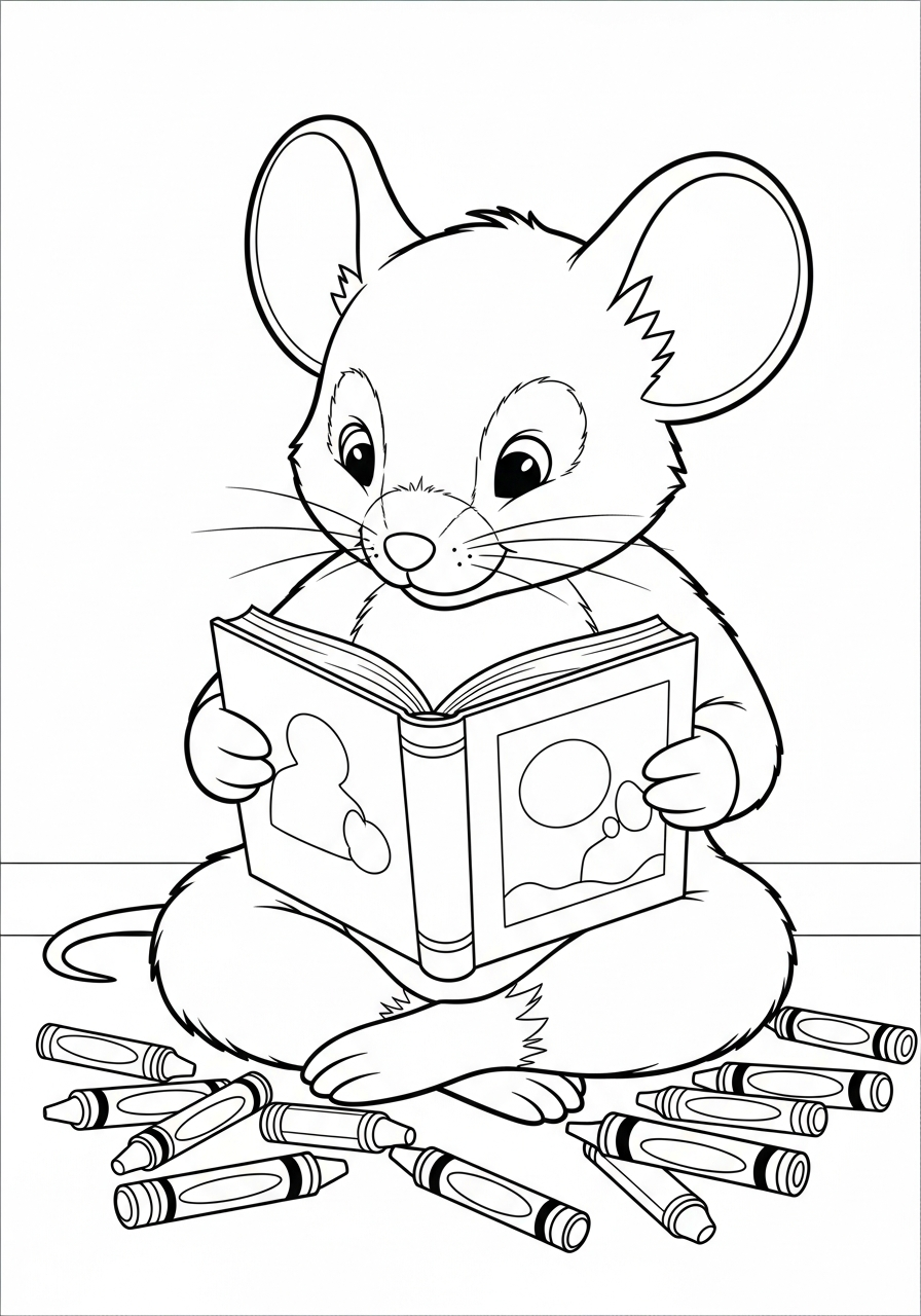 disegni Topo facili da colorare