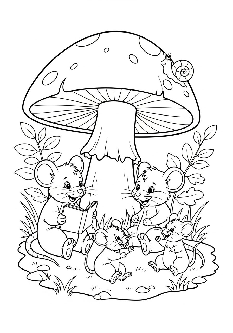 Topo disegno facile da colorare