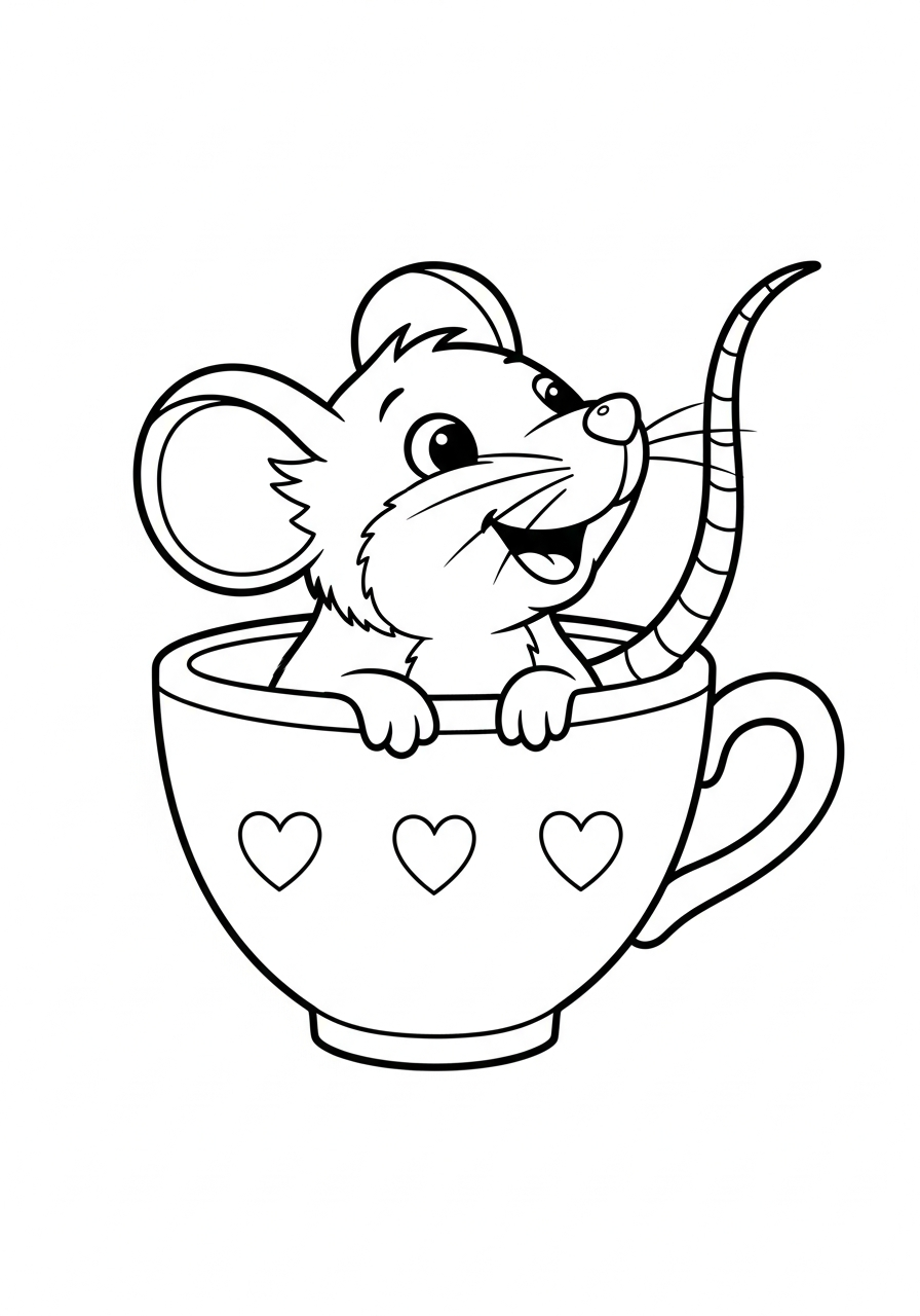 Topo disegno da colorare facile